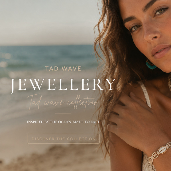 Macrame and beaded jewellery collection inspired by ocean colours, handmade in Australia