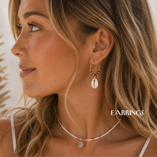 Handmade earrings collection – ocean inspired beaded and coastal earrings by TAD Wave Australia