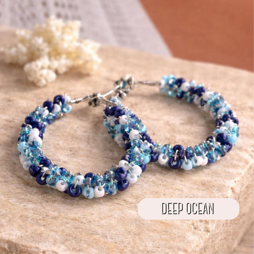 Handmade Beaded Hoop Earrings – Ocean Inspired Jewellery Australia
