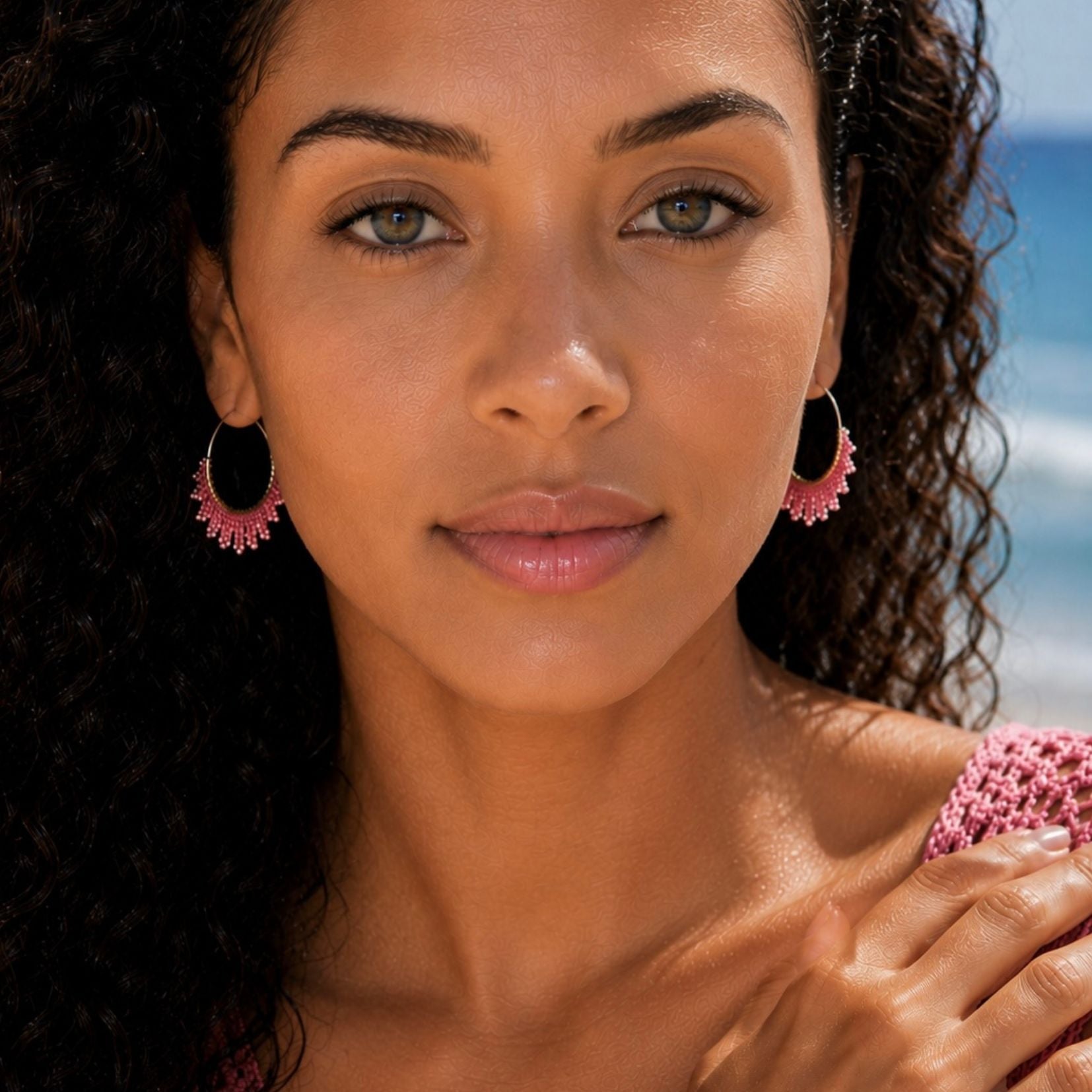 Sunshine Ocean Beaded Earrings