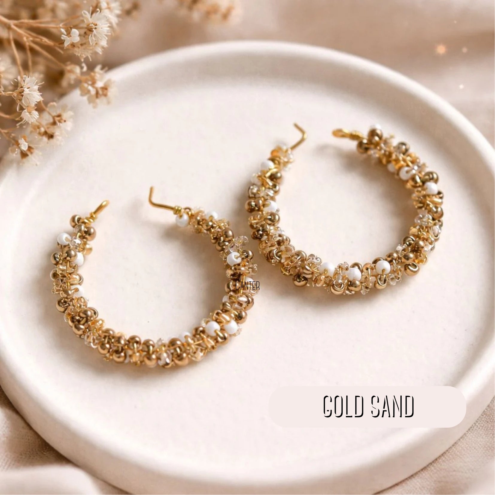 Handmade Beaded Hoop Earrings – Ocean Inspired Jewellery Australia