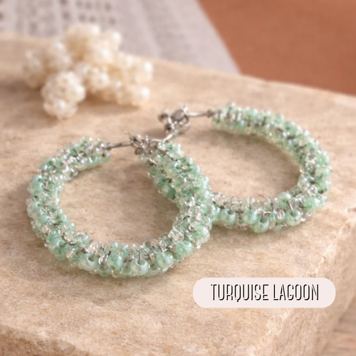 Handmade Beaded Hoop Earrings – Ocean Inspired Jewellery Australia
