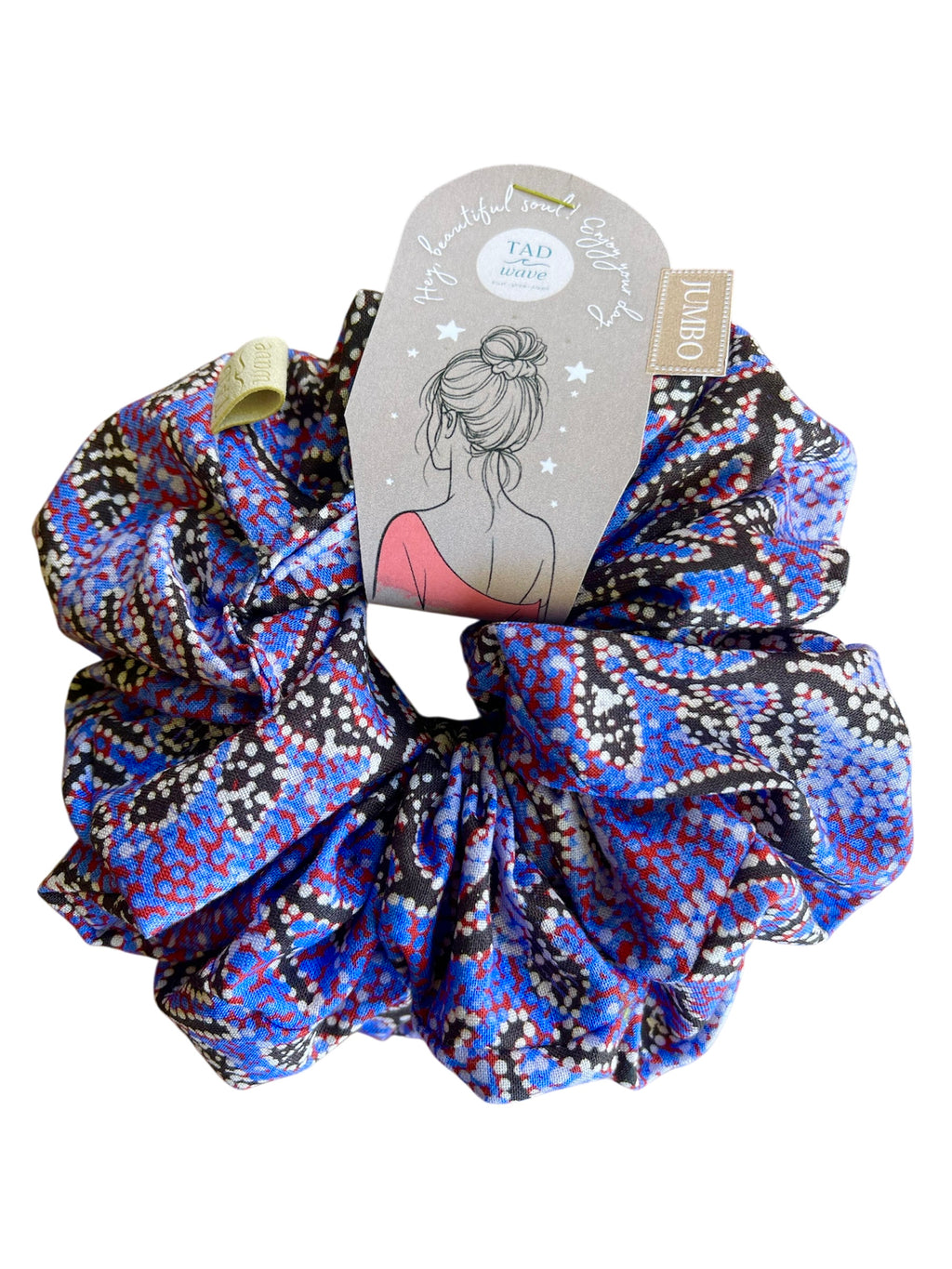 Artistic Aboriginal purple scrunchie