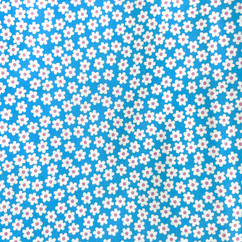 Blue Flower Daisy Scrunchie