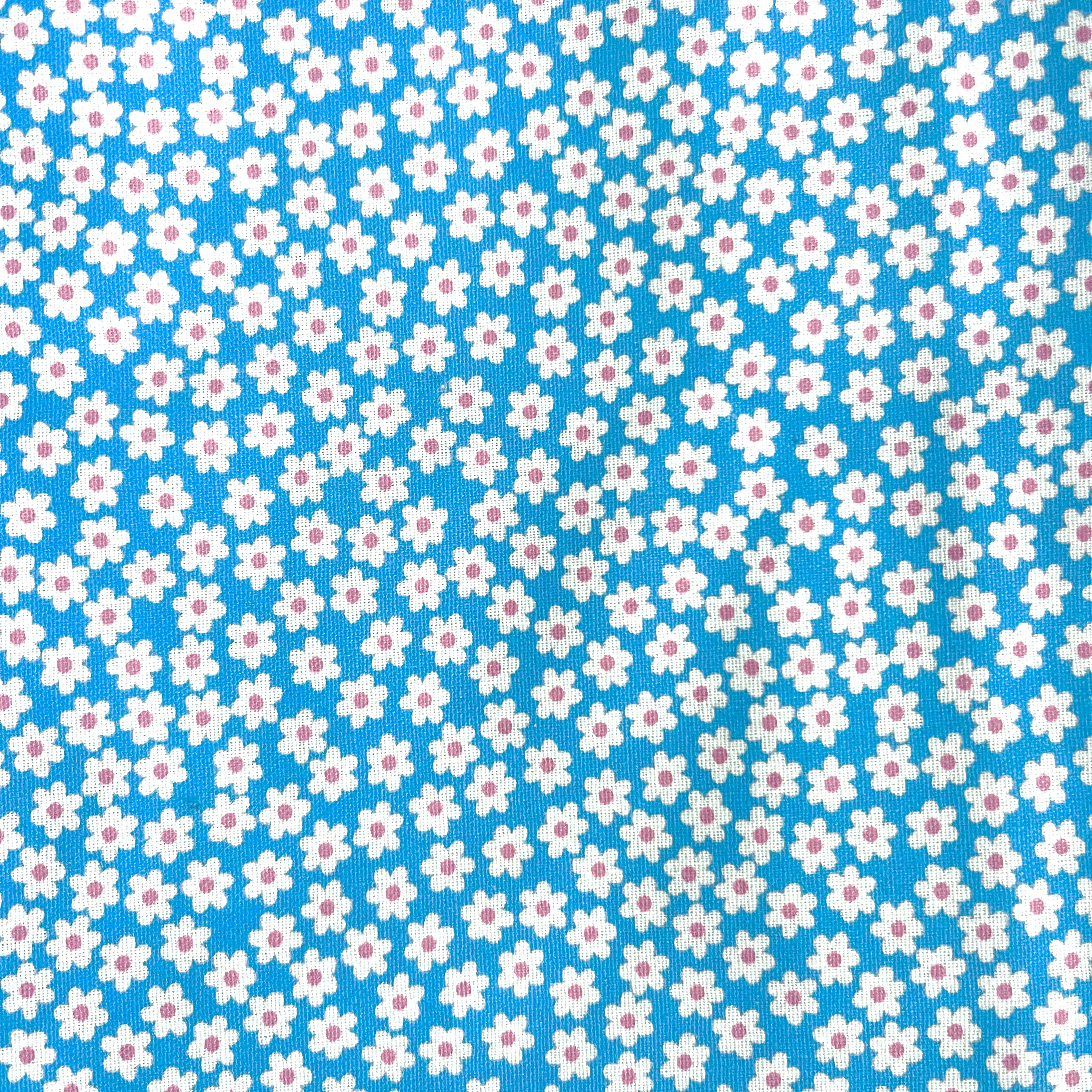 Blue Flower Daisy Scrunchie