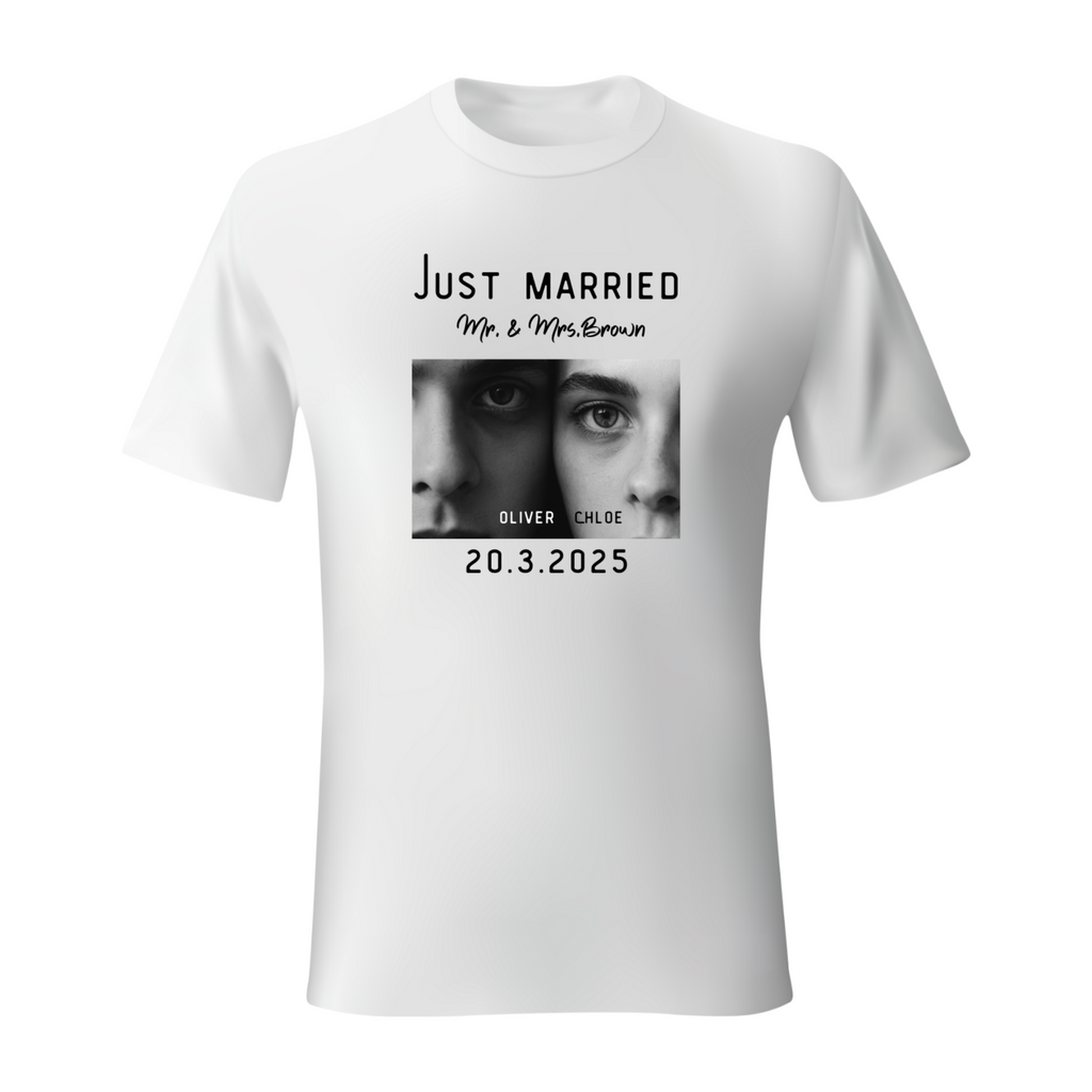 Just Married Personalized T-Shirt