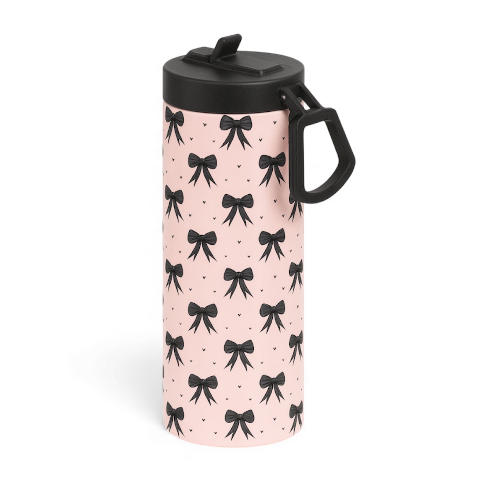 Personalized Elegant Bow Stainless Steel Water Bottle – Reusable Insulated Custom Bottle 20 OZ