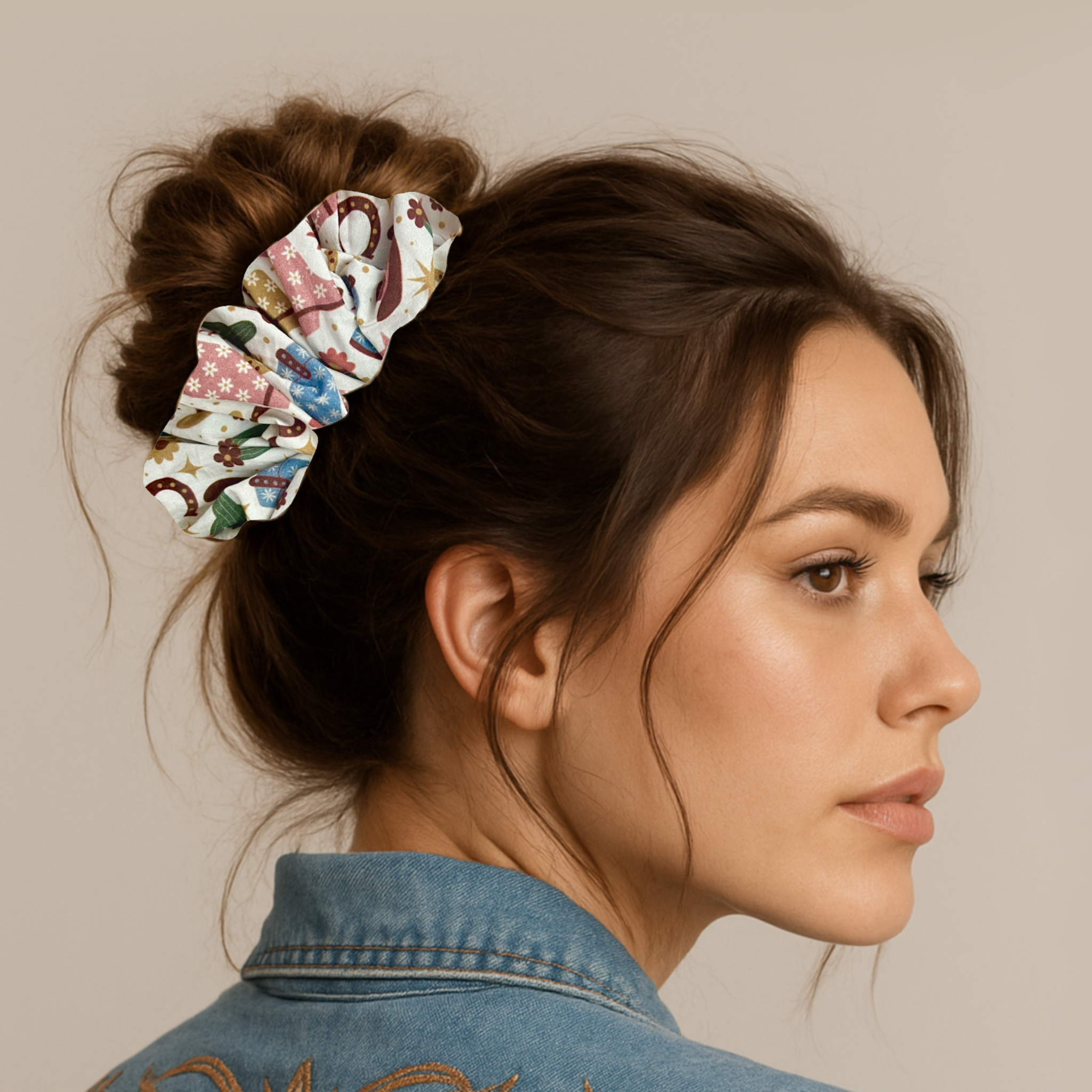 Western Cowboy Scrunchie