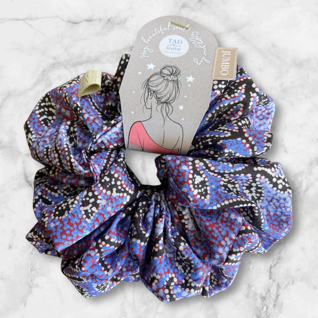 Artistic Aboriginal purple scrunchie
