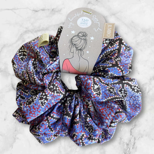 Artistic Aboriginal purple scrunchie